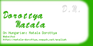 dorottya matala business card